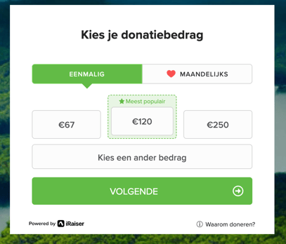 online donatieformulier met geefgrid