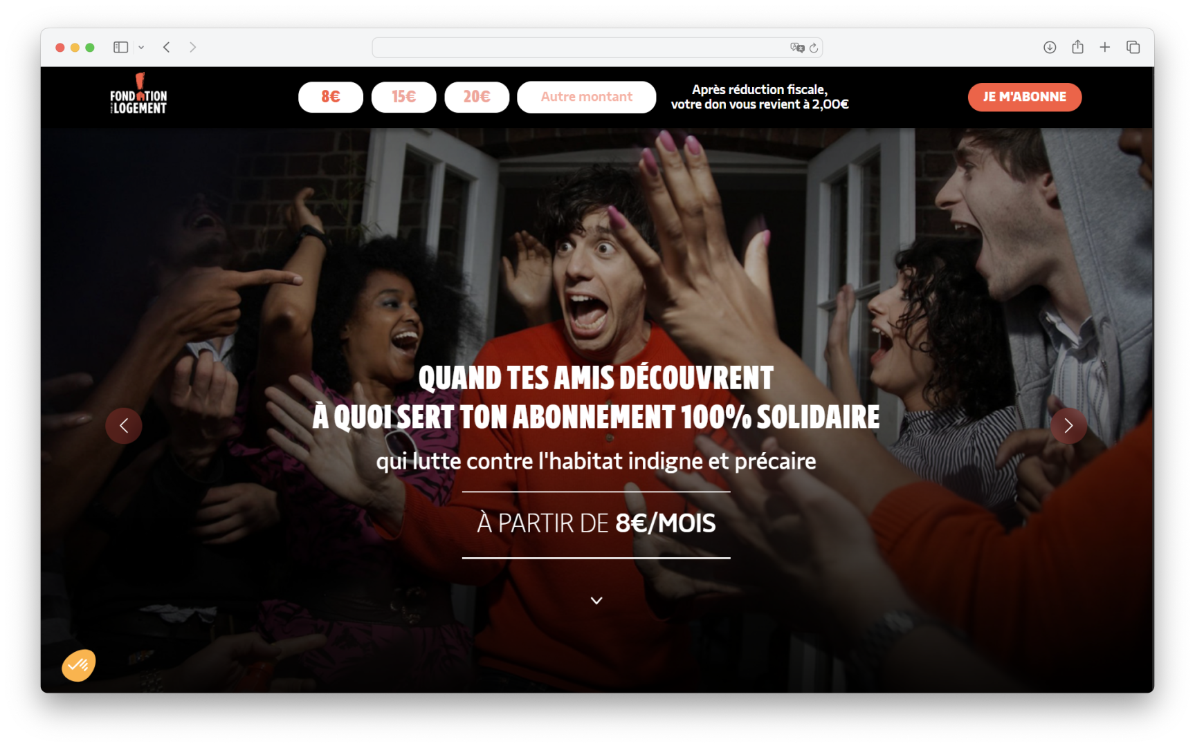 Spendenformular - Fondation pour le Logement des Défavorisés