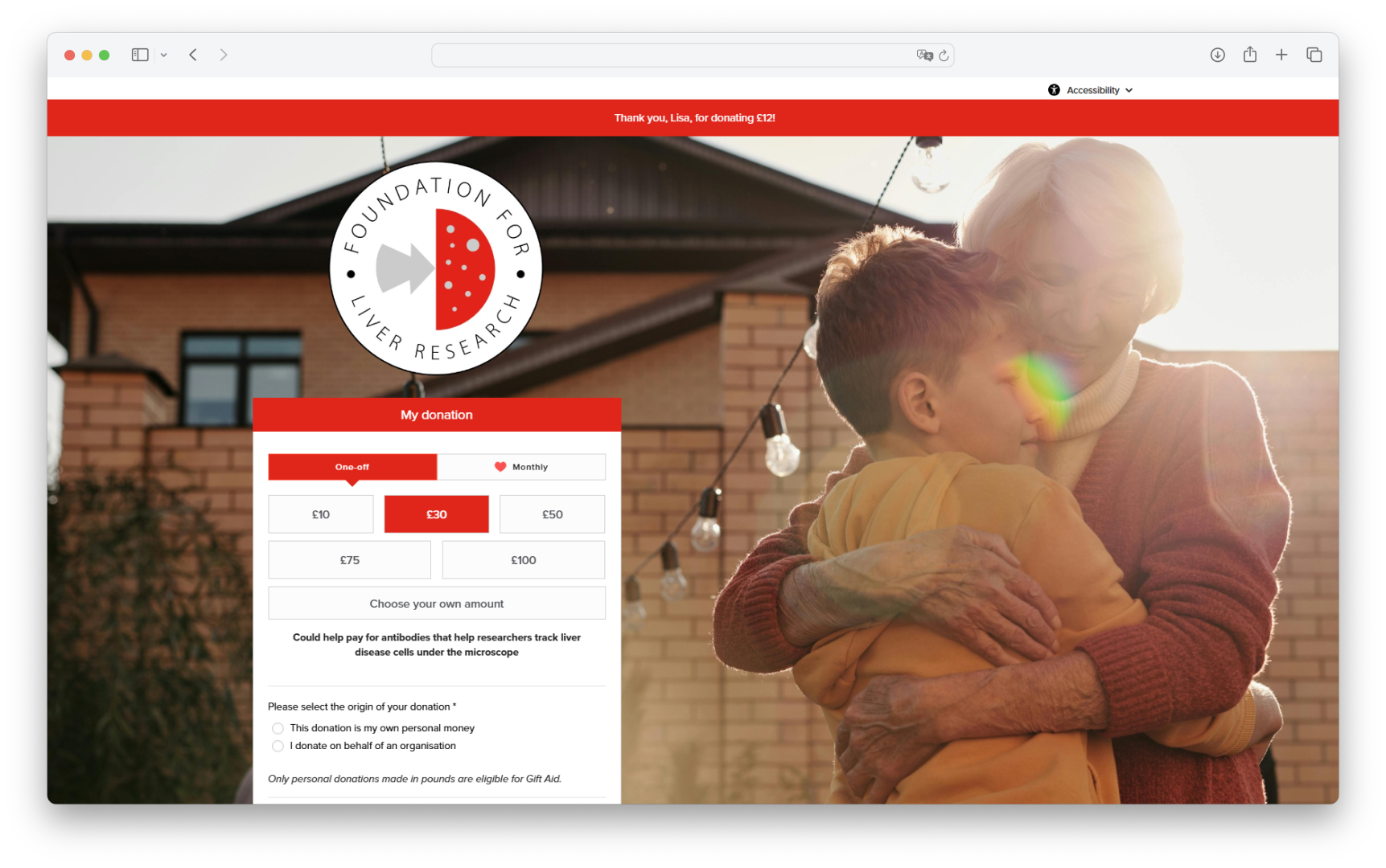 Mockup - Foundation for Liver research