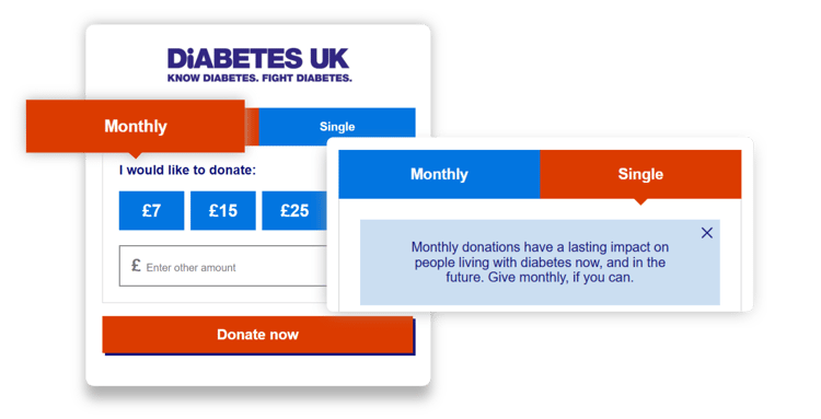 Spendenformular - Diabetes UK